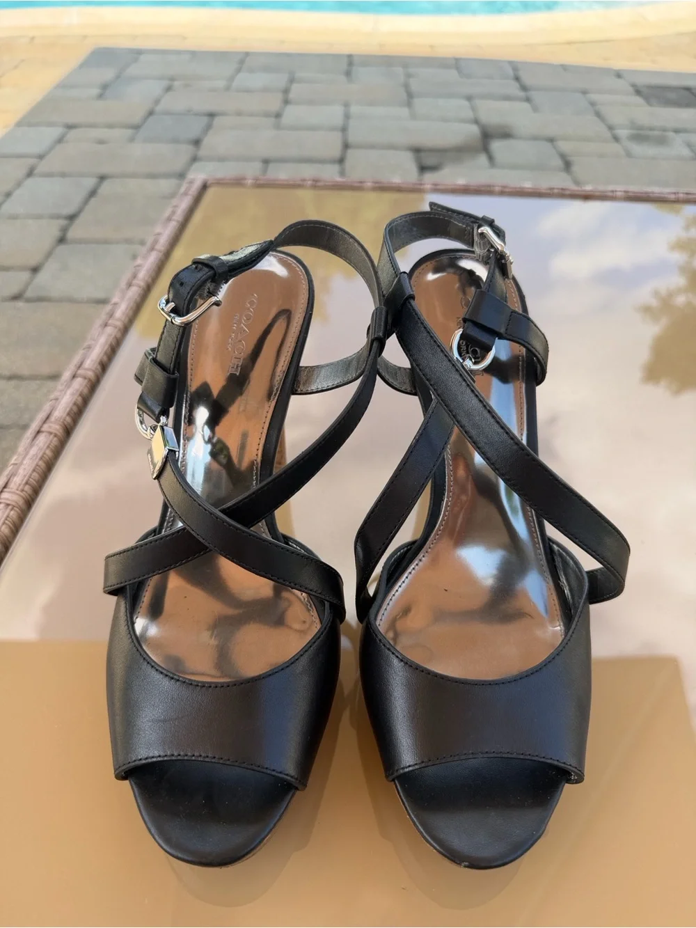 Coach sleek black